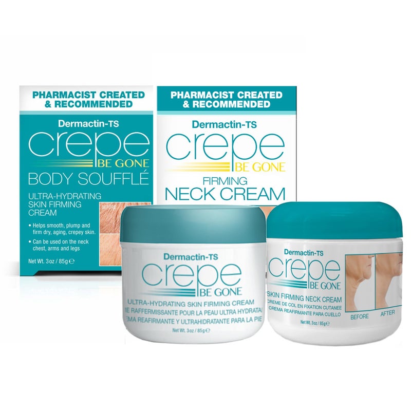 Dermactin Crepe Be Gone Classic Body Souffle 3 oz AND Firming Neck Cream 3 oz 2PC SET